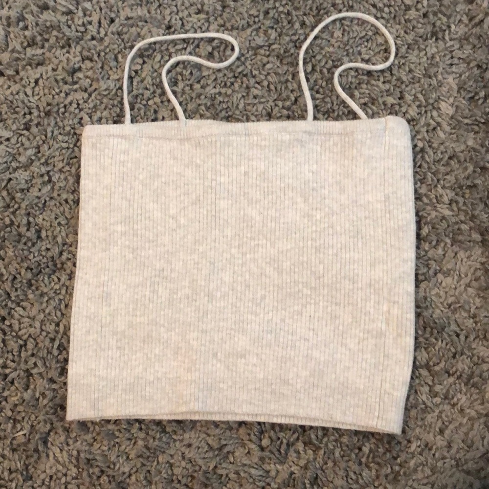 light grey tube top